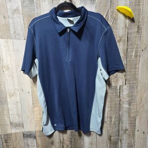Alo Yoga Shirt Mens Blue Cool Fit Polo